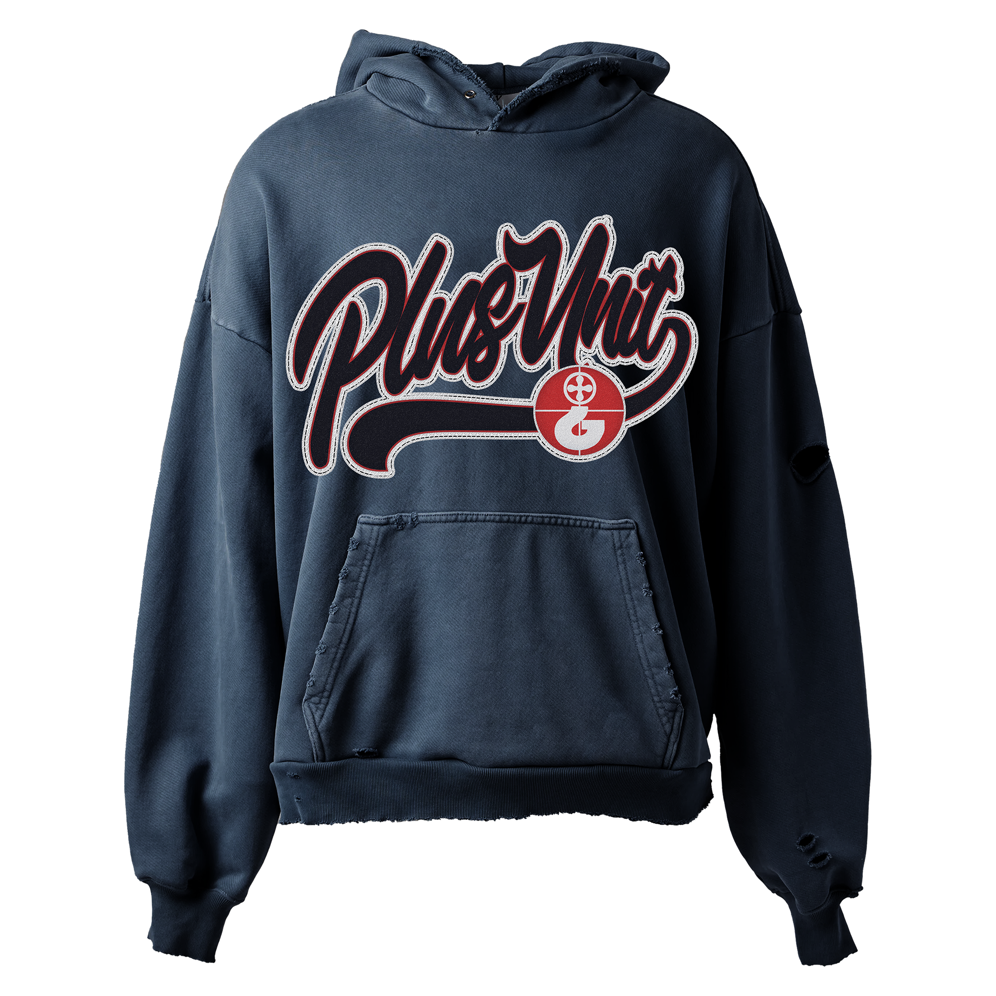 NAVY TARGET HOODIE – PLUS ONE