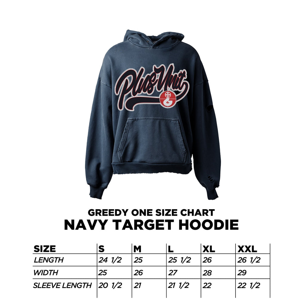 NAVY TARGET HOODIE